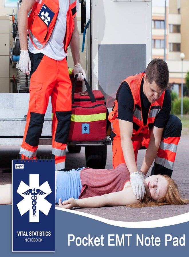 gisgfim 4Pcs EMT First Responders Vital Statistics Notepad EMS Field Notebook EMS Notepad EMT Paramedic Gear 6x3.75Inch Medical Notebook EMS/EMT Gifts for Vital Signs Patient Information 70Sheet/Pad - Image 5